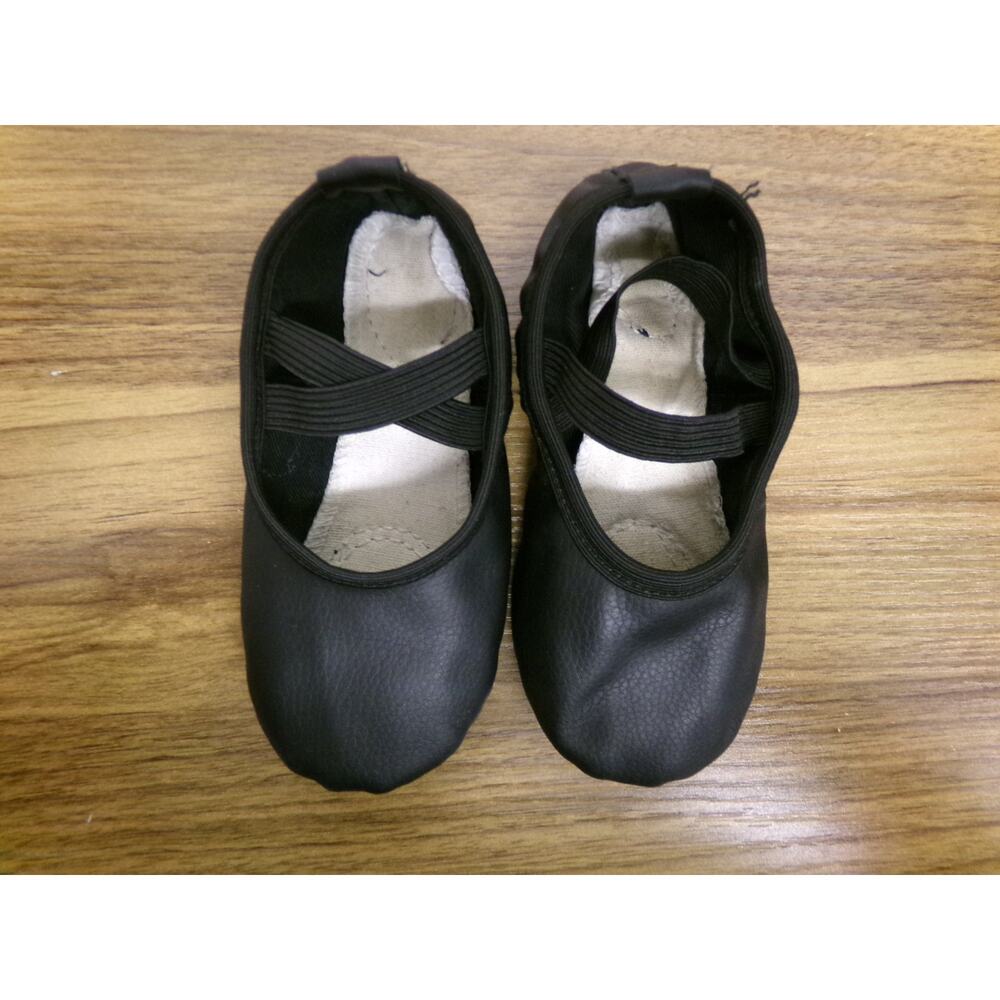 Pre-Owned Ballet Shoes Stelle Child 10M Leather Single Strap Full Sole Black